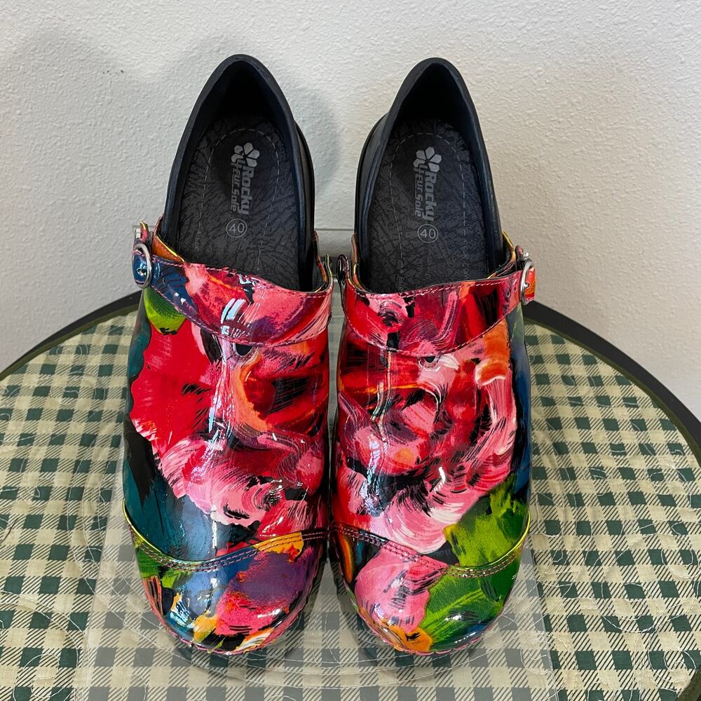 Rocky 4eur Sole | Clog Vibrant Patent Leather Size 40